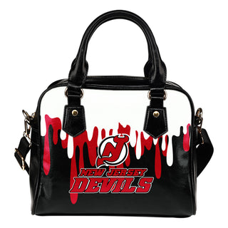 Color Leak Down Colorful New Jersey Devils Shoulder Handbags