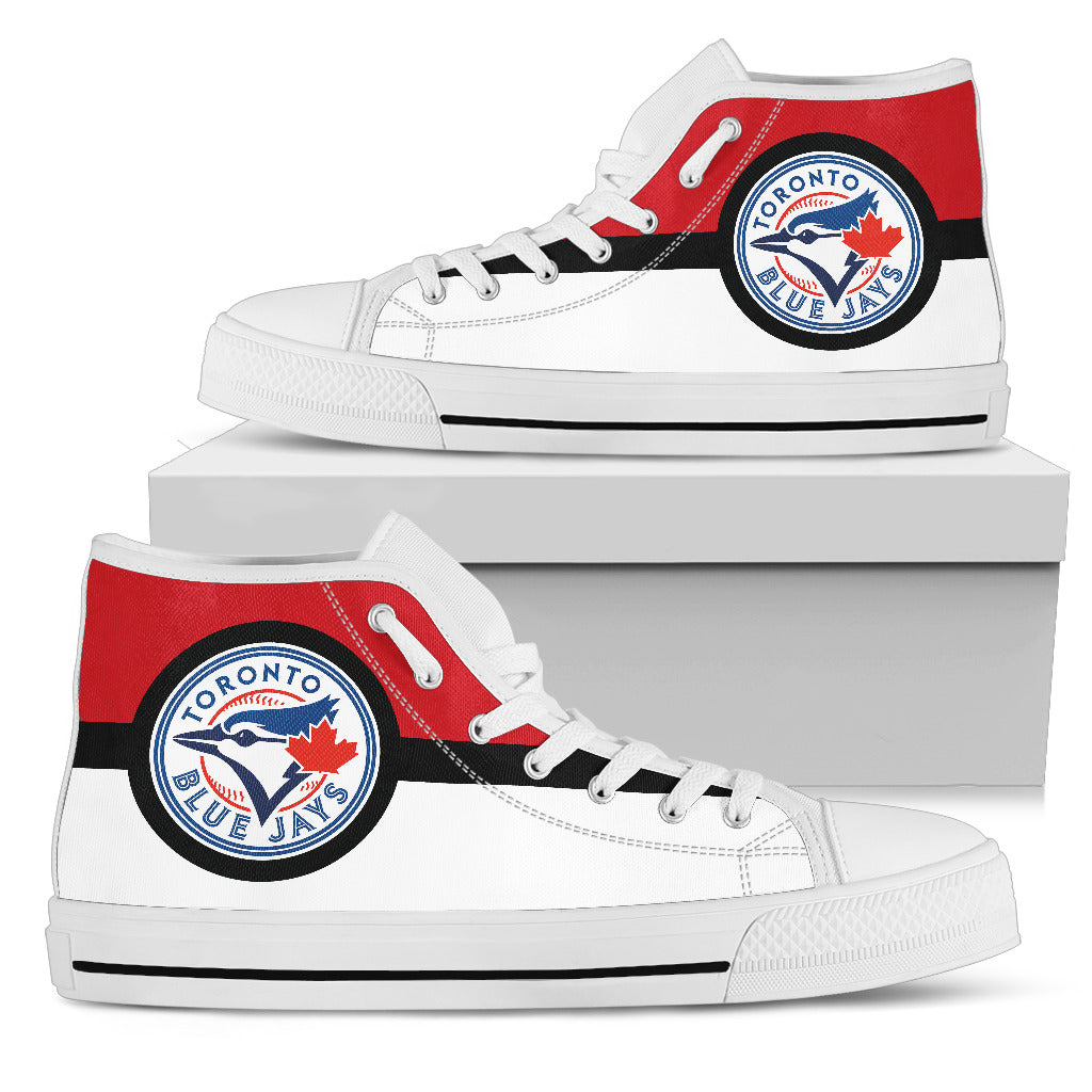 Bright Colours Open Sections Great Logo Toronto Blue Jays  High Top Shoes