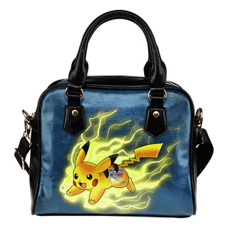 Pikachu Angry Moment New York Rangers Shoulder Handbags