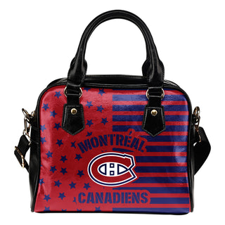 Twinkle Star With Line Montreal Canadiens Shoulder Handbags