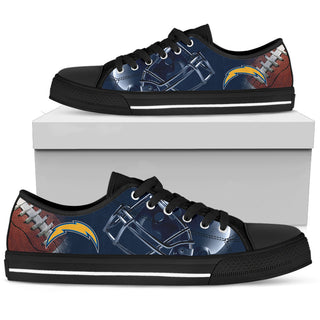 Artistic Scratch Of Los Angeles Chargers Low Top Shoes