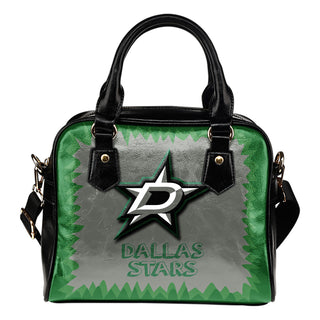 Jagged Saws Mouth Creepy Dallas Stars Shoulder Handbags