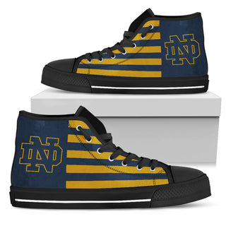 American Flag Notre Dame Fighting Irish High Top Shoes
