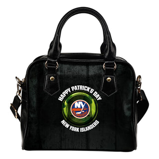 Retro Scene Lovely Shining Patrick's Day New York Islanders Shoulder Handbags