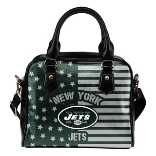 Twinkle Star With Line New York Jets Shoulder Handbags