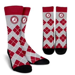 Gorgeous Alabama Crimson Tide Argyle Socks