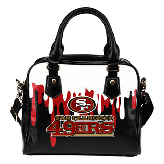 Color Leak Down Colorful San Francisco 49ers Shoulder Handbags