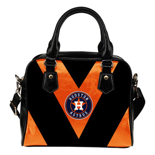 Triangle Double Separate Colour Houston Astros Shoulder Handbags