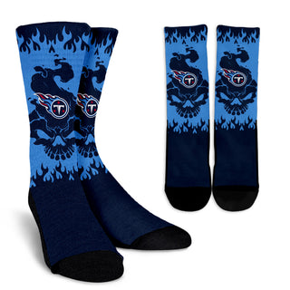 Tennessee Titans Colorful Skull Socks