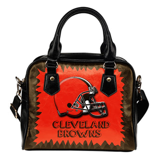 Jagged Saws Mouth Creepy Cleveland Browns Shoulder Handbags