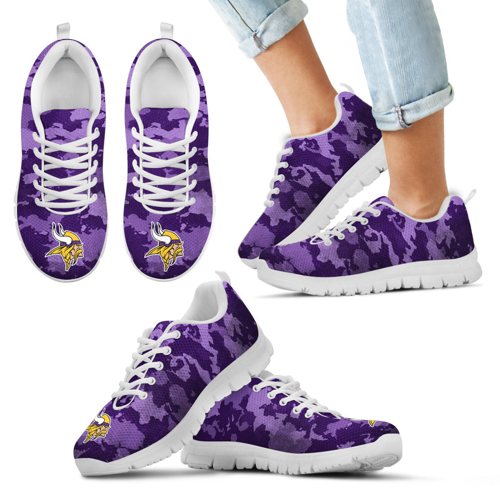 Arches Top Fabulous Camouflage Background Minnesota Vikings Sneakers