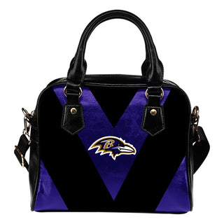 Triangle Double Separate Colour Baltimore Ravens Shoulder Handbags