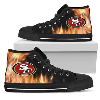 Fighting Like Fire San Francisco 49ers High Top Shoes