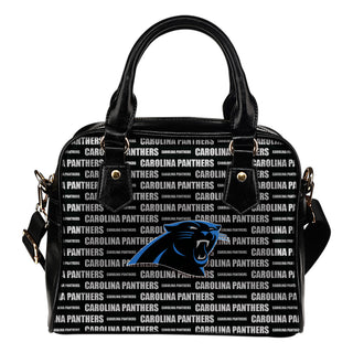Nice Little Logo Carolina Panthers Shoulder Handbags