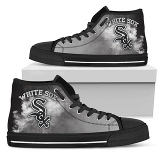 White Smoke Vintage Chicago White Sox High Top Shoes