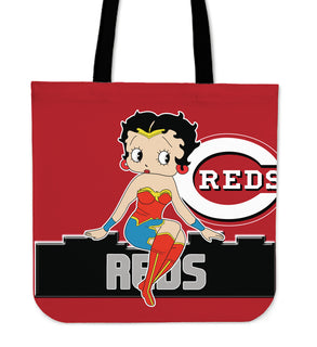 Wonder Betty Boop Cincinnati Reds Tote Bags