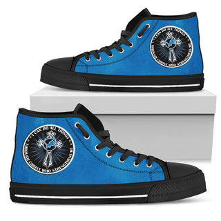I Can Do All Things Through Christ Who Strengthens Me Detroit Lions High Top Shoes