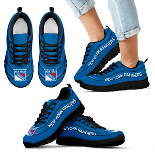 Wave Red Floating Pattern New York Rangers Sneakers