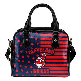 Twinkle Star With Line Cleveland Indians Shoulder Handbags