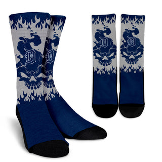 Detroit Tigers Colorful Skull Socks