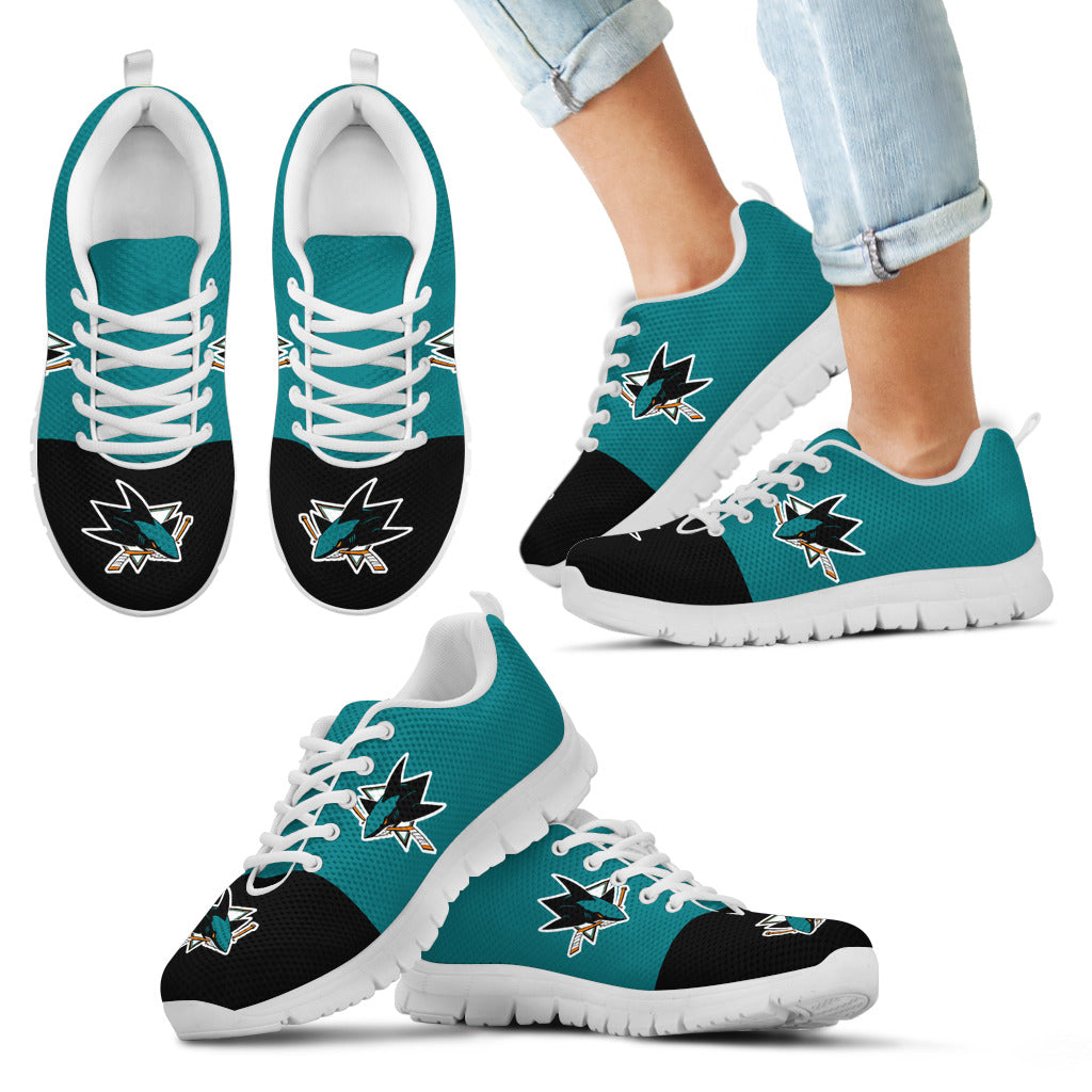 Two Colors Aparted San Jose Sharks Sneakers