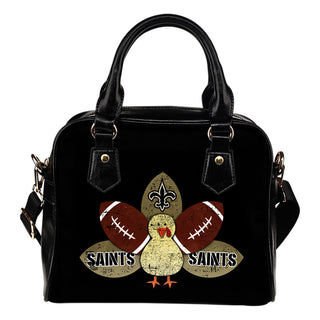 Thanksgiving New Orleans Saints Shoulder Handbags - Best Funny Store
