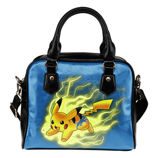 Pikachu Angry Moment Detroit Lions Shoulder Handbags