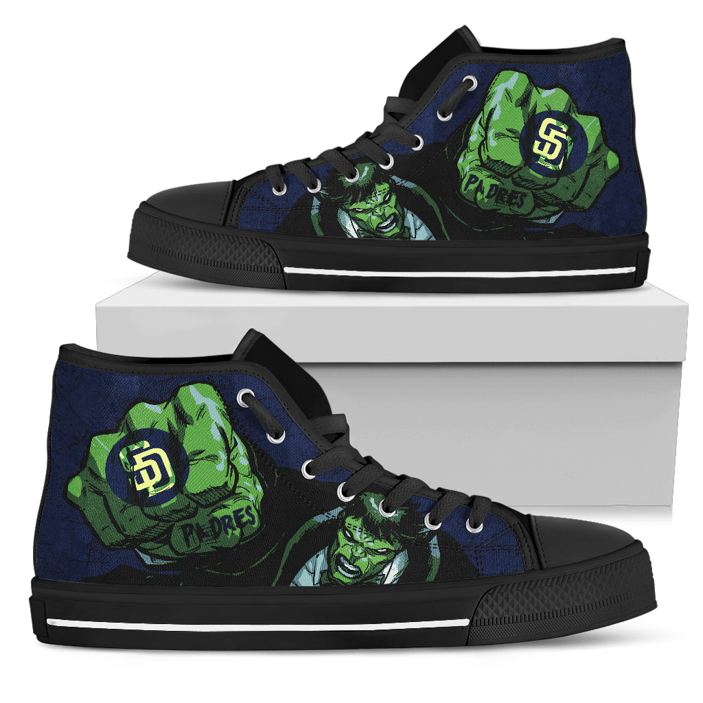 Hulk Punch San Diego Padres High Top Shoes