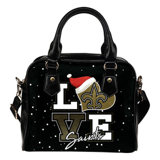 Love Word Christmas Sweet New Orleans Saints Shoulder Handbags