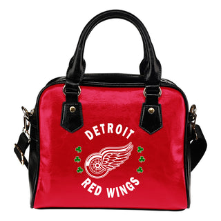 Central Beautiful Logo Circle Lucky Leaf Detroit Red Wings Shoulder Handbags