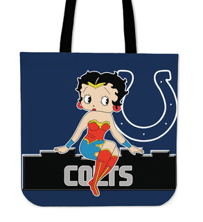 Wonder Betty Boop Indianapolis Colts Tote Bags