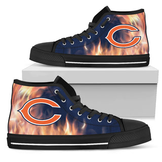 Fighting Like Fire Chicago Bears High Top Shoes