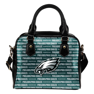 Nice Little Logo Philadelphia Eagles Shoulder Handbags