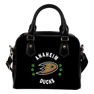 Central Beautiful Logo Circle Lucky Leaf Anaheim Ducks Shoulder Handbags