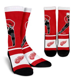 Talent Player Fast Cool Air Comfortable Detroit Red Wings Socks