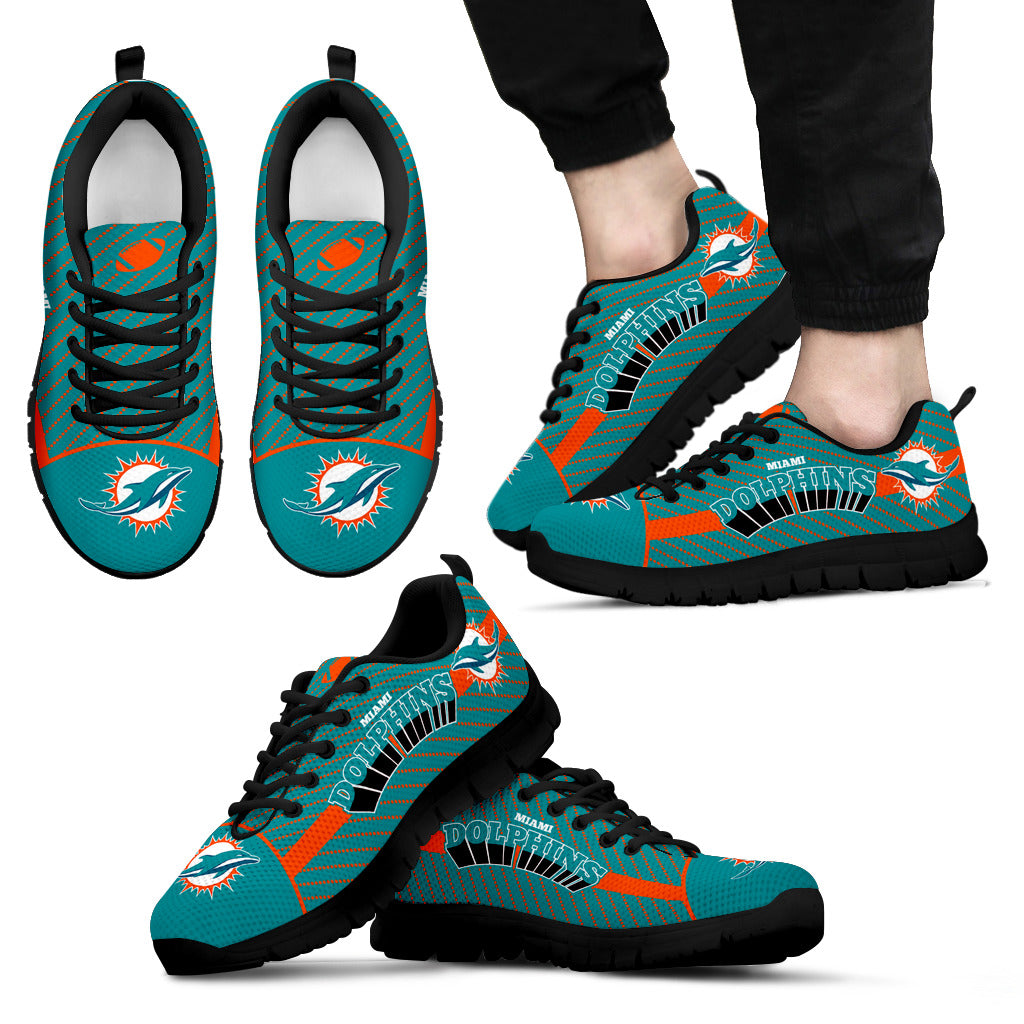 Lovely Stylish Fabulous Little Dots Miami Dolphins Sneakers