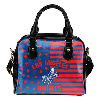 Twinkle Star With Line Los Angeles Dodgers Shoulder Handbags