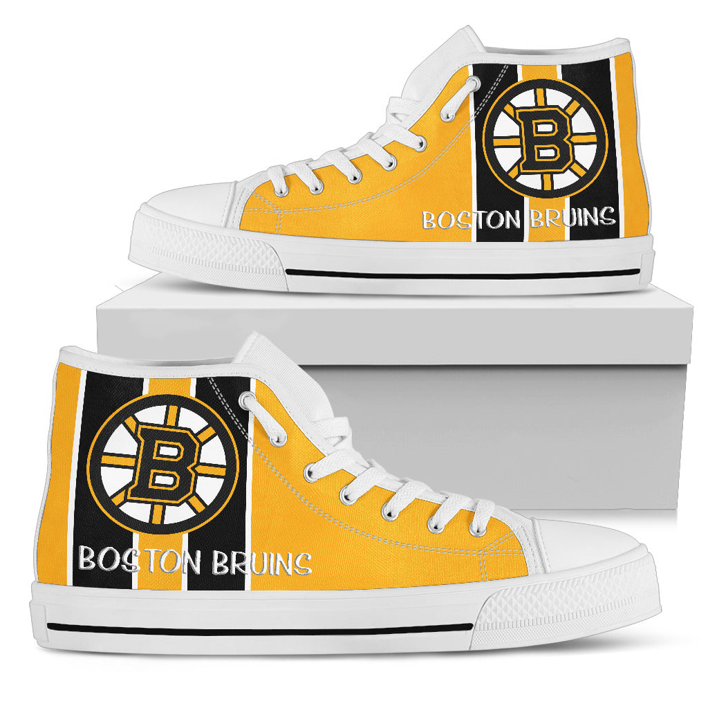 Steaky Trending Fashion Sporty Boston Bruins High Top Shoes