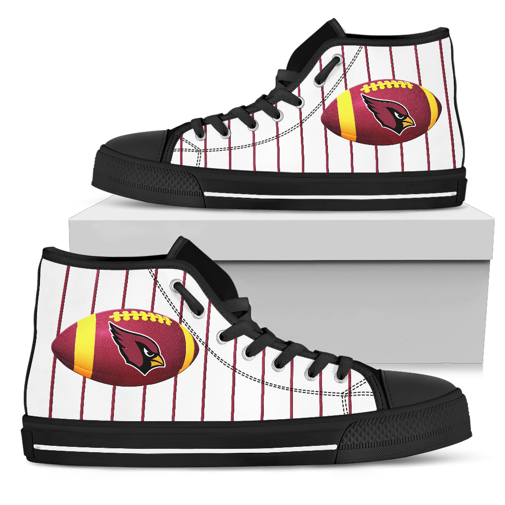 Straight Line With Deep Circle Arizona Cardinals High Top Shoes
