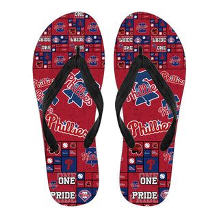 Pride Flag Philadelphia Phillies Flip Flops