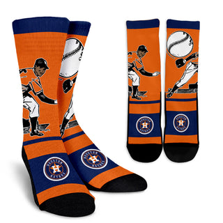 Talent Player Fast Cool Air Comfortable Houston Astros Socks