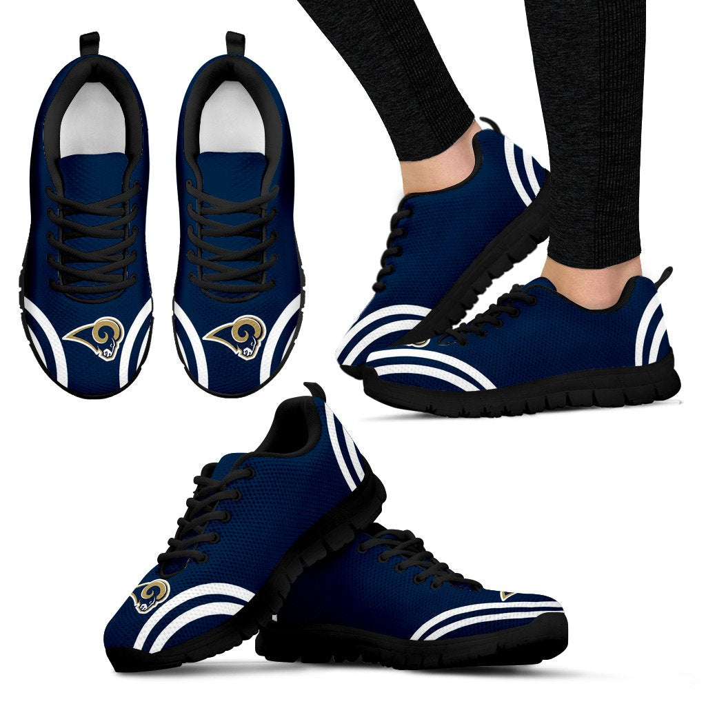 Lovely Curves Stunning Logo Icon Los Angeles Rams Sneakers