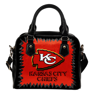 Jagged Saws Mouth Creepy Kansas City Chiefs Shoulder Handbags