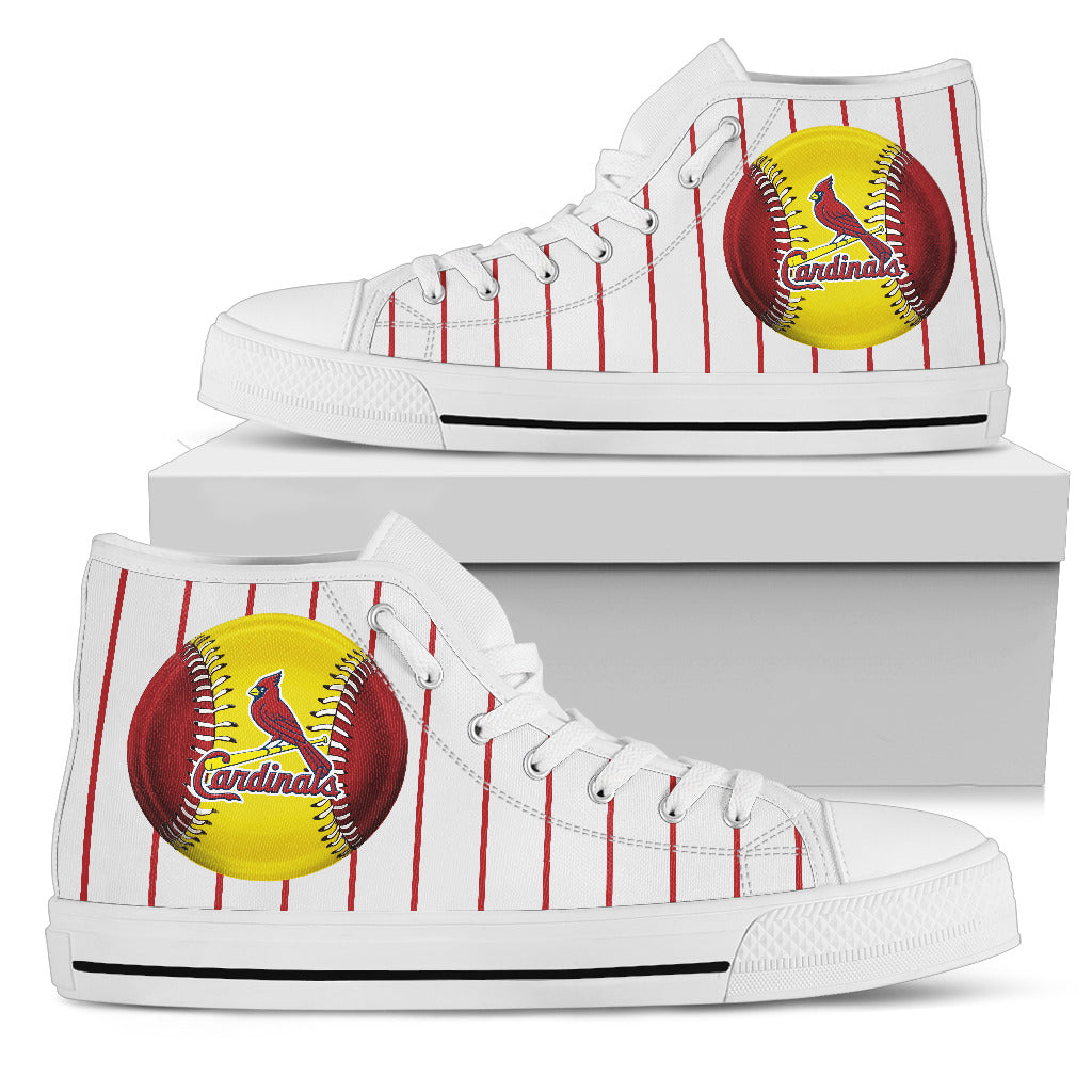 Straight Line With Deep Circle St. Louis Cardinals High Top Shoes
