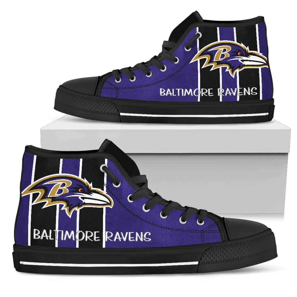 Steaky Trending Fashion Sporty Baltimore Ravens High Top Shoes