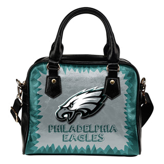 Jagged Saws Mouth Creepy Philadelphia Eagles Shoulder Handbags