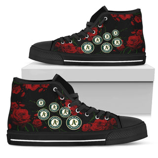 Lovely Rose Thorn Incredible Oakland Athletics High Top Shoes