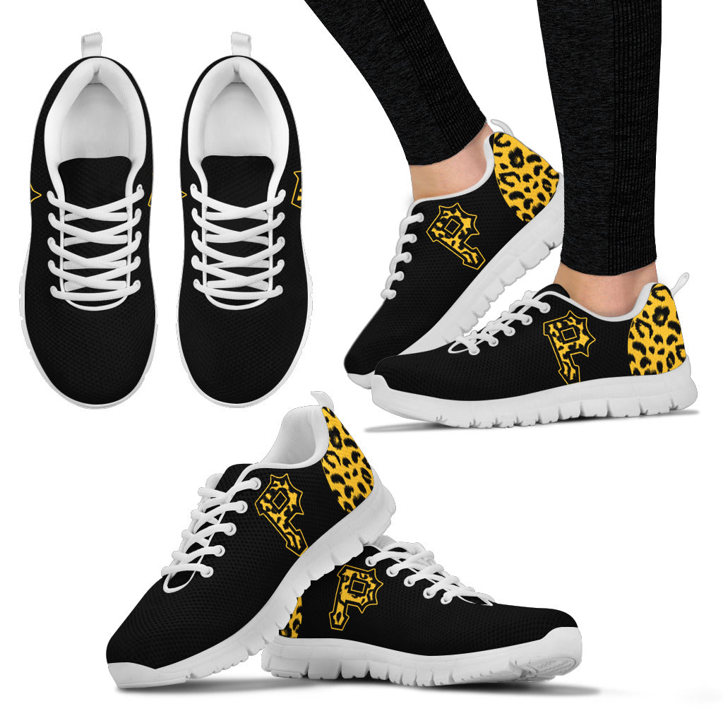 Cheetah Pattern Fabulous Pittsburgh Pirates Sneakers