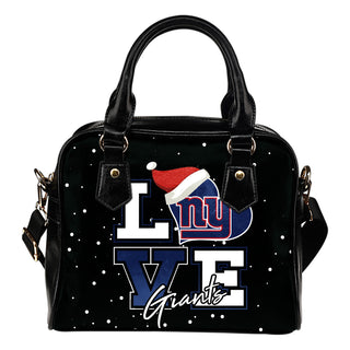 Love Word Christmas Sweet New York Giants Shoulder Handbags