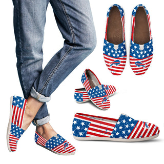 Star Stripers America Flag Buffalo Bills Women Casual Shoes